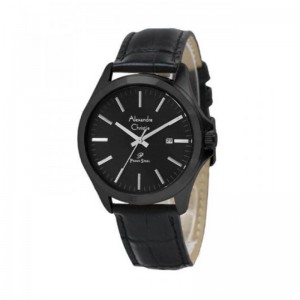 Alexandre Christie AC 1026 Full Black Leather Lady LDLIPBA Primo Steel